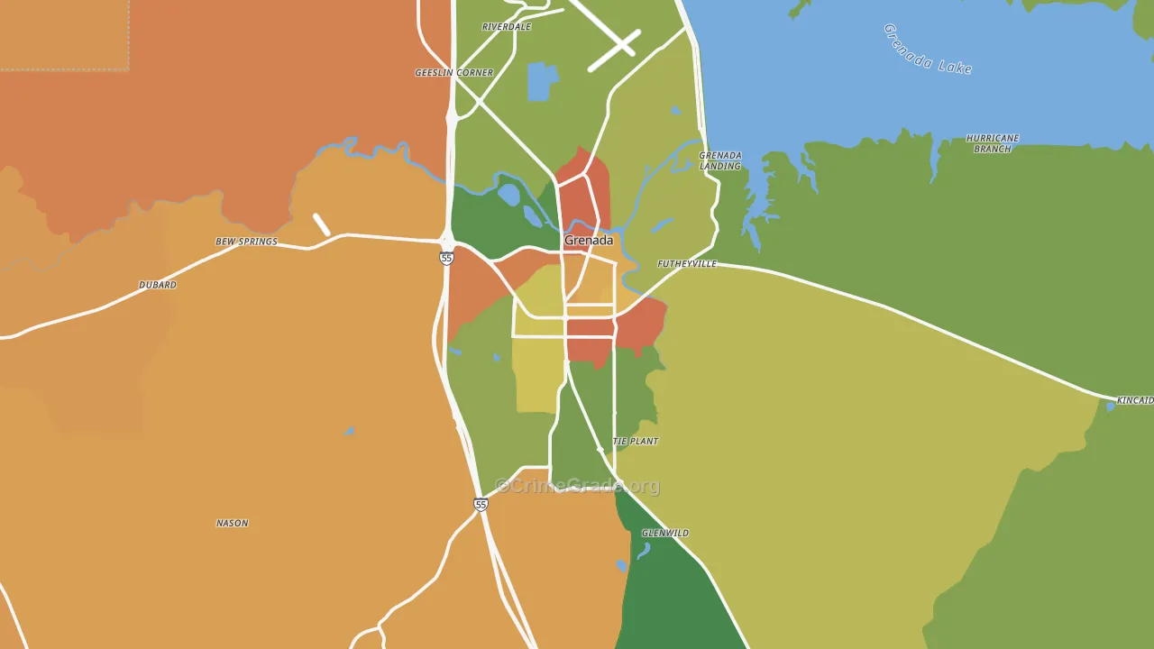 38901, MS Map of Drug-Related Crime Rates