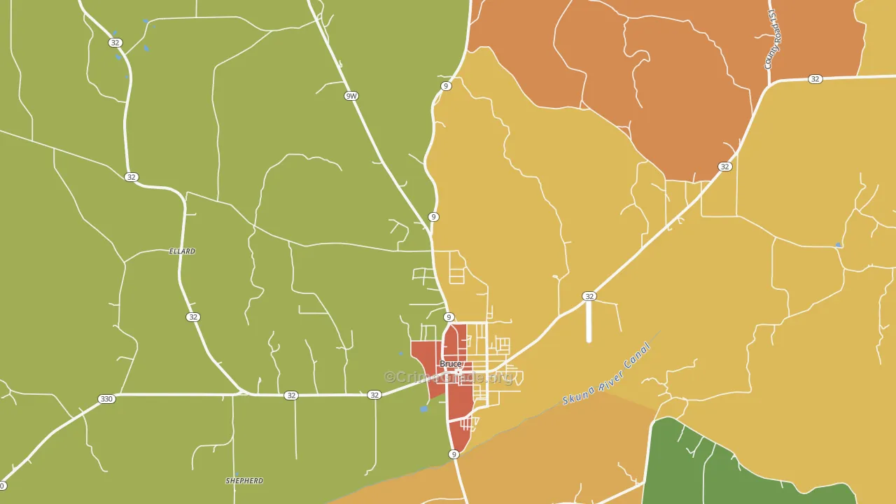 38915, MS Map of Drug-Related Crime Rates