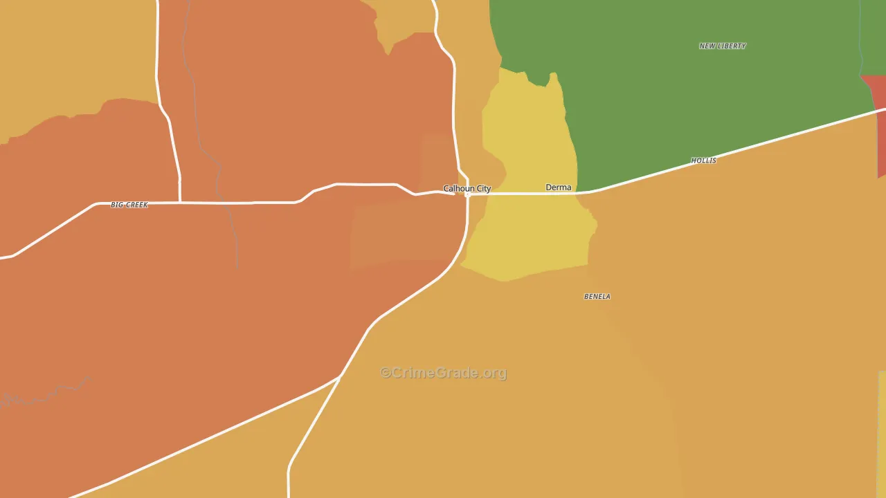 38916, MS Map of Drug-Related Crime Rates