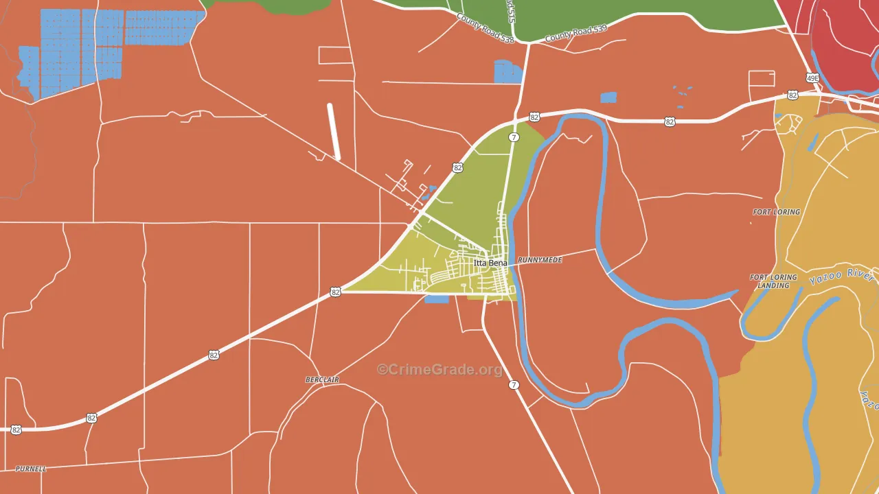 38941, MS Map of Drug-Related Crime Rates