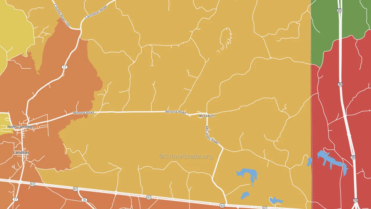 38943, MS Map of Drug-Related Crime Rates