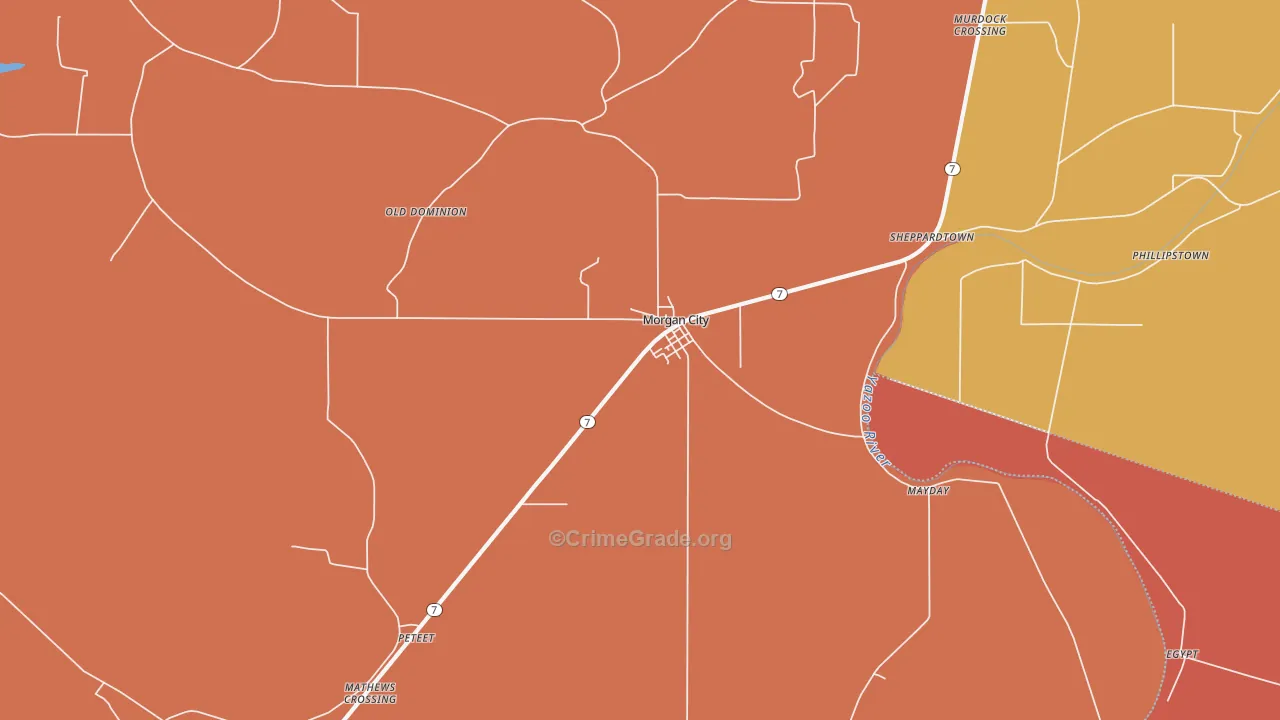 38946, MS Map of Drug-Related Crime Rates