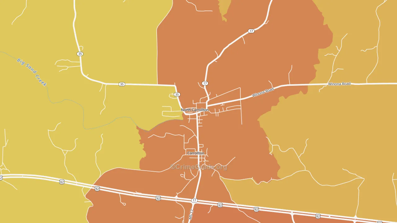 38947, MS Map of Drug-Related Crime Rates