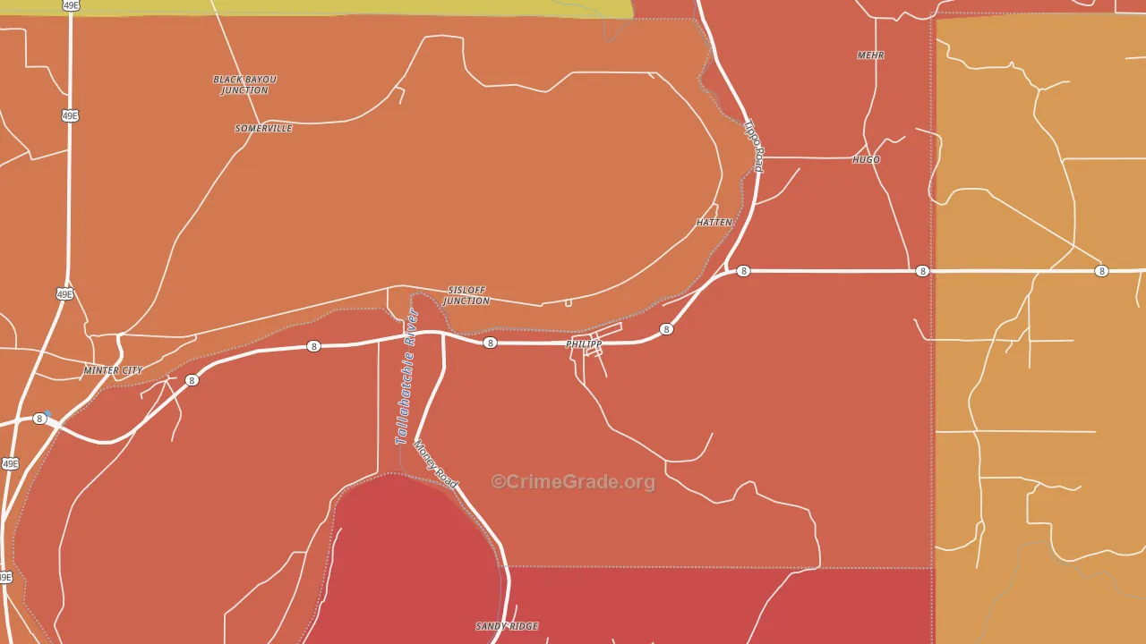 38950, MS Map of Drug-Related Crime Rates