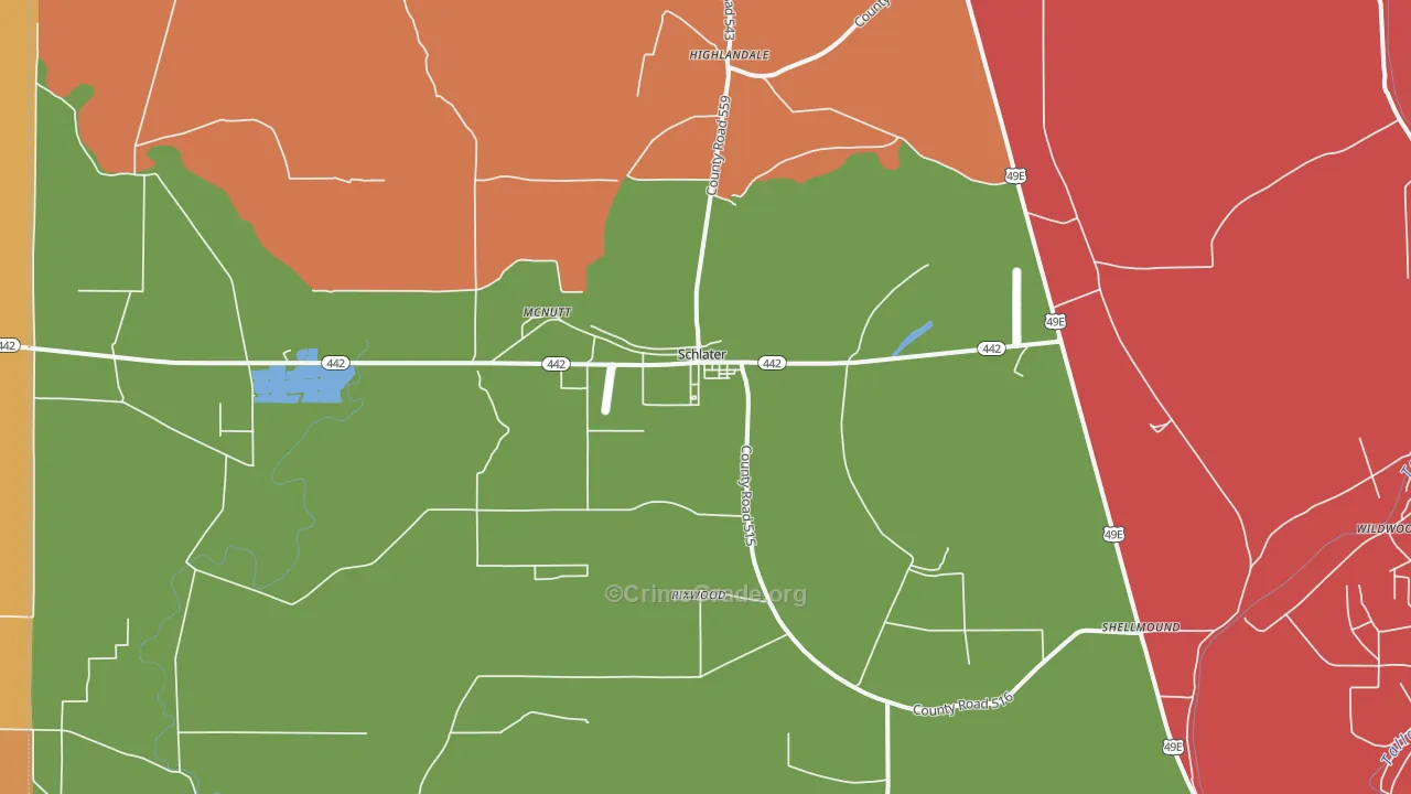 38952, MS Map of Drug-Related Crime Rates