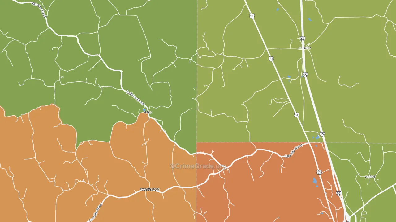 38953, MS Map of Drug-Related Crime Rates