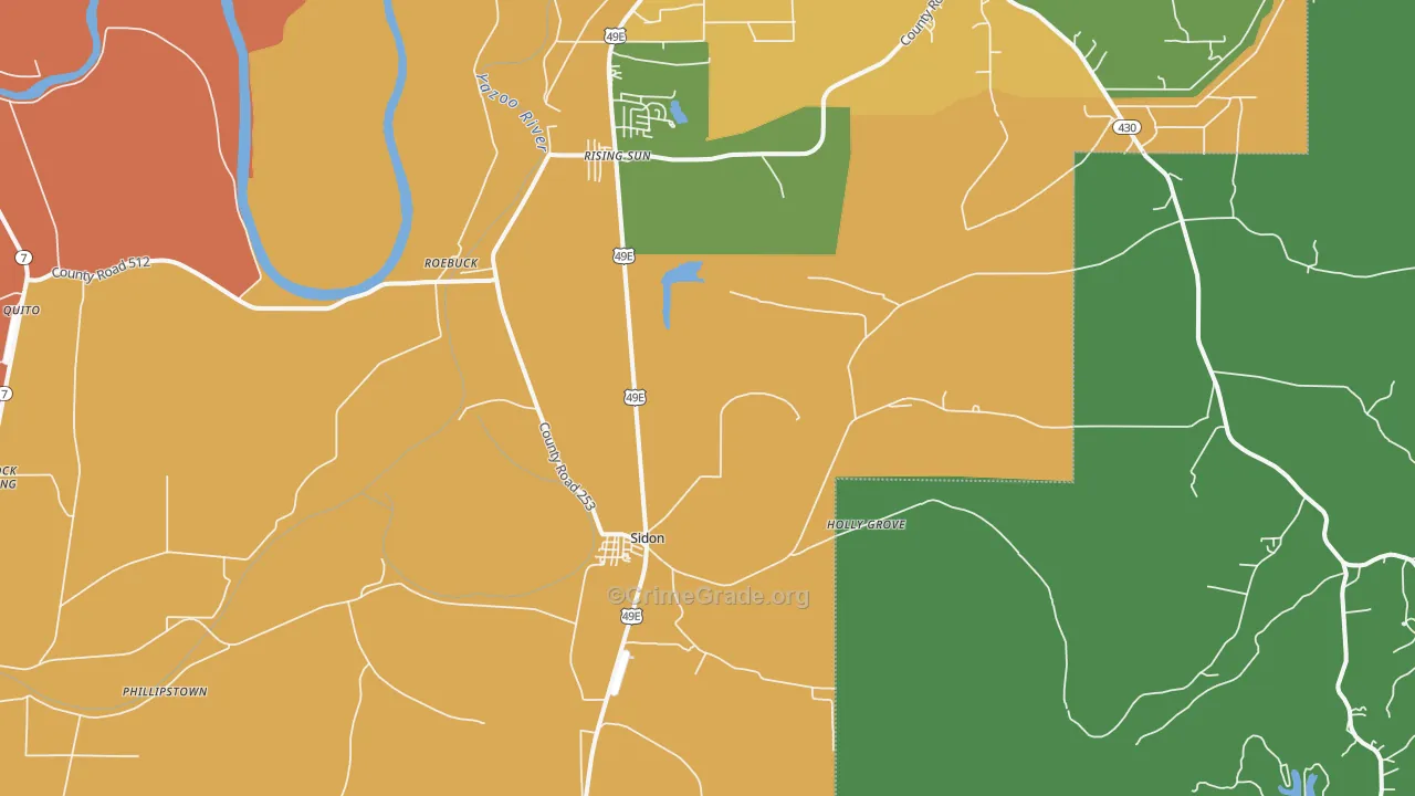 38954, MS Map of Drug-Related Crime Rates