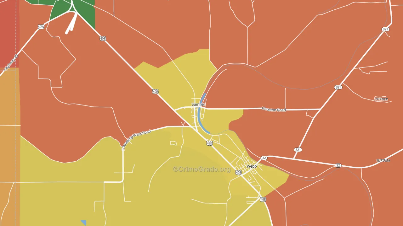 38957, MS Map of Drug-Related Crime Rates