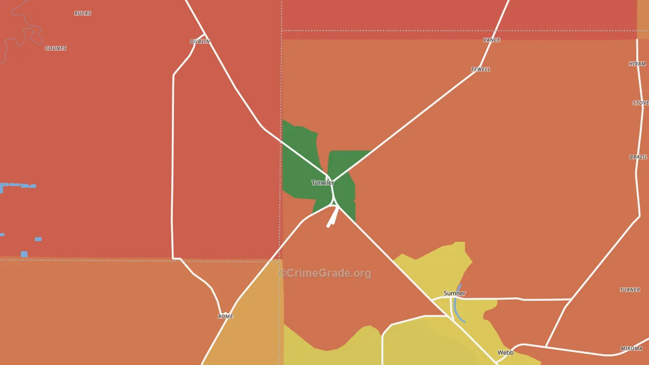 38963, MS Map of Drug-Related Crime Rates