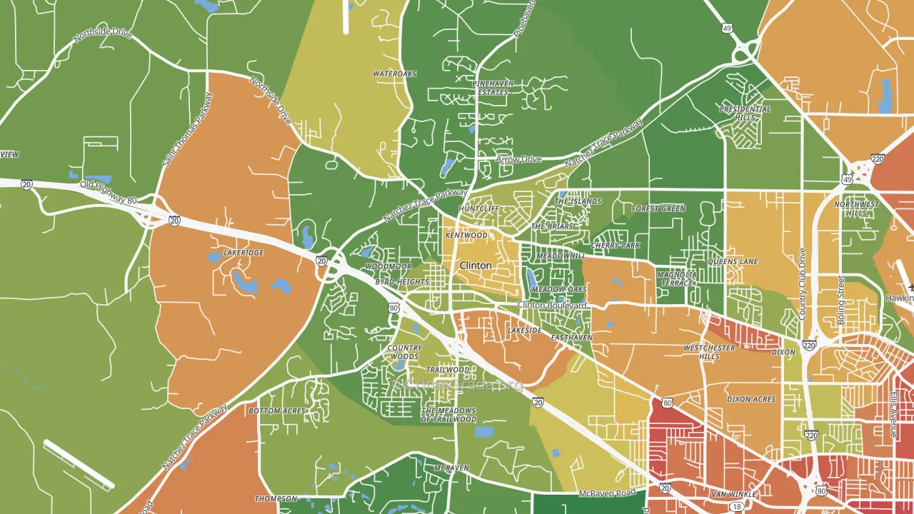 39056, MS Map of Drug-Related Crime Rates