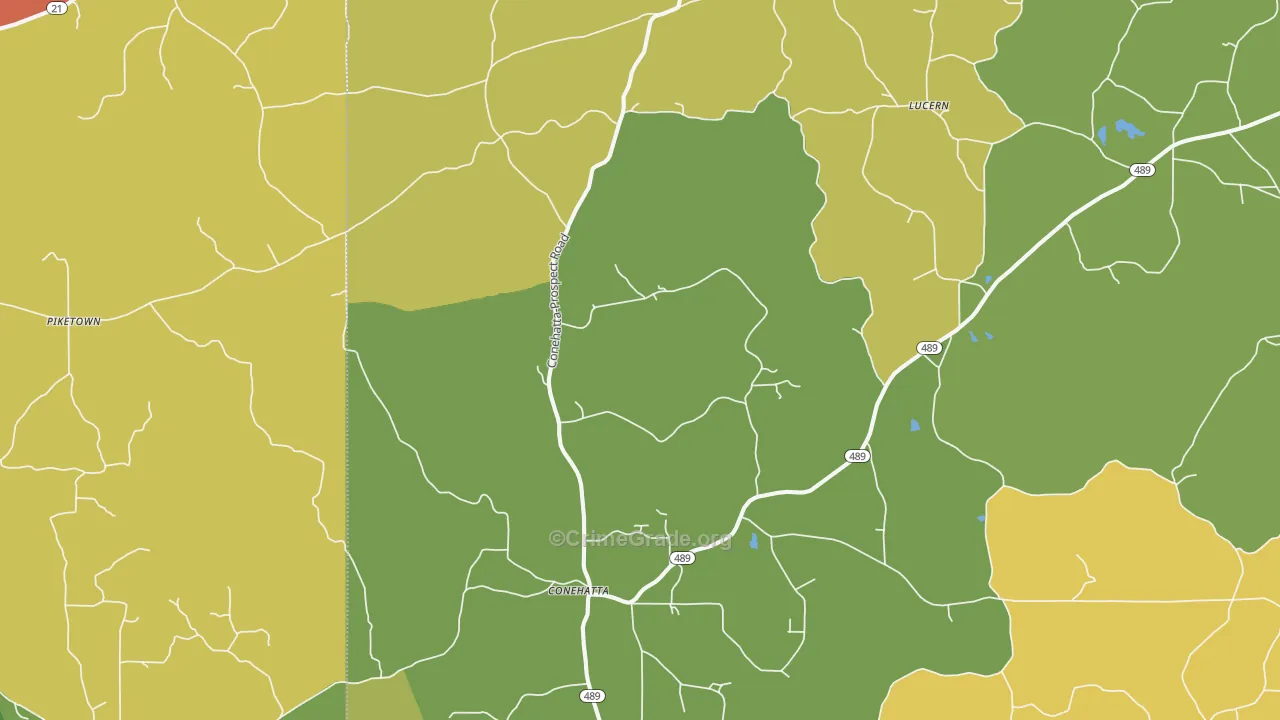 39057, MS Map of Drug-Related Crime Rates