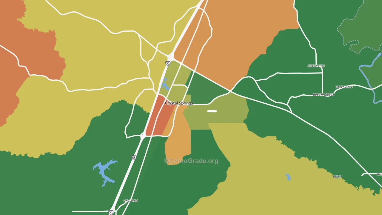 39059, MS Map of Drug-Related Crime Rates