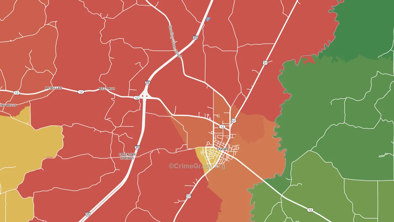 39063, MS Map of Drug-Related Crime Rates