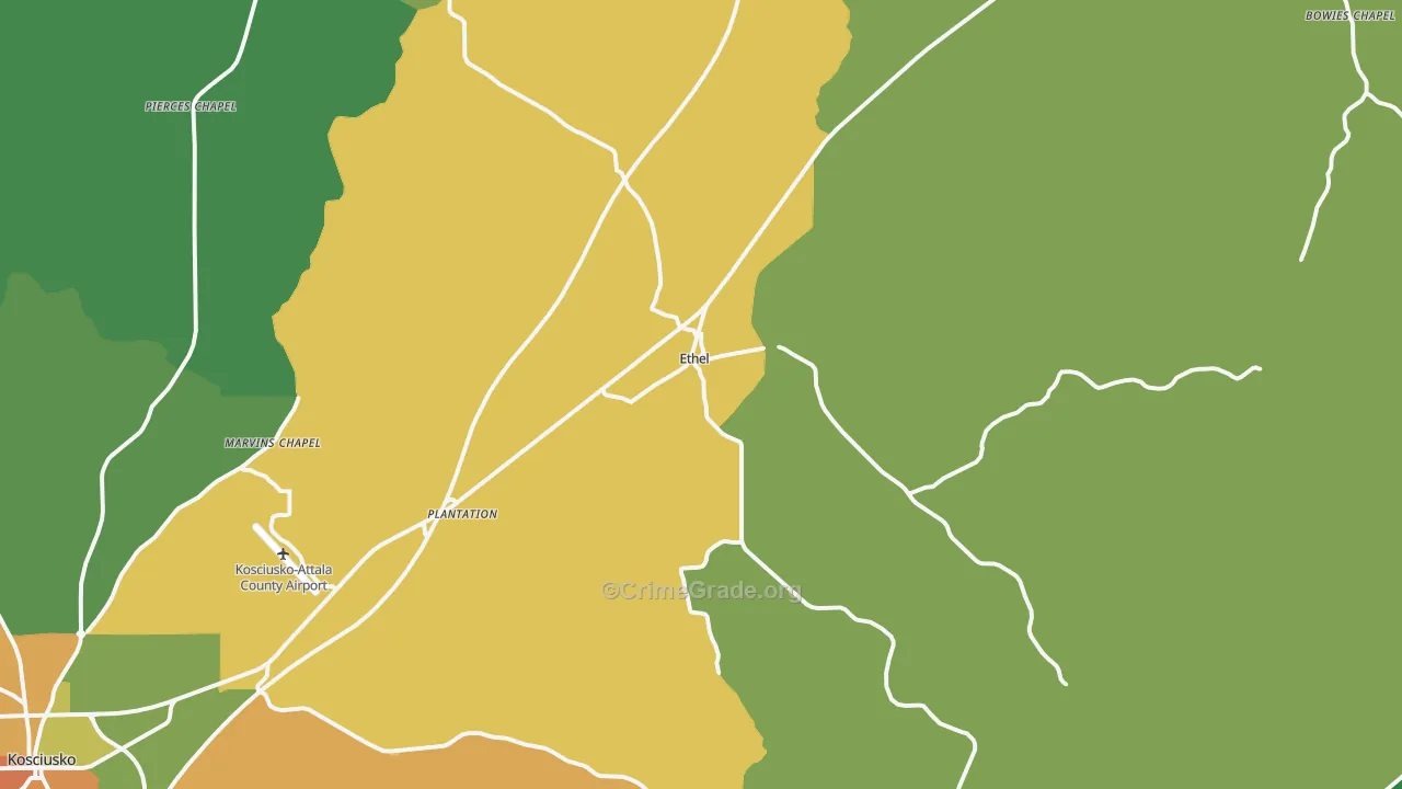 39067, MS Map of Drug-Related Crime Rates