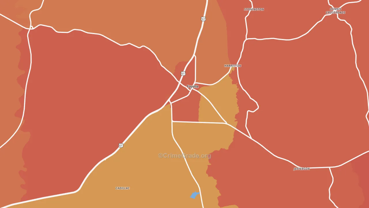39069, MS Map of Drug-Related Crime Rates