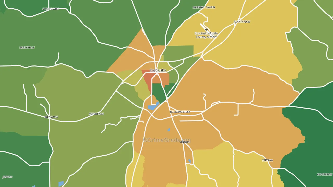 39090, MS Map of Drug-Related Crime Rates