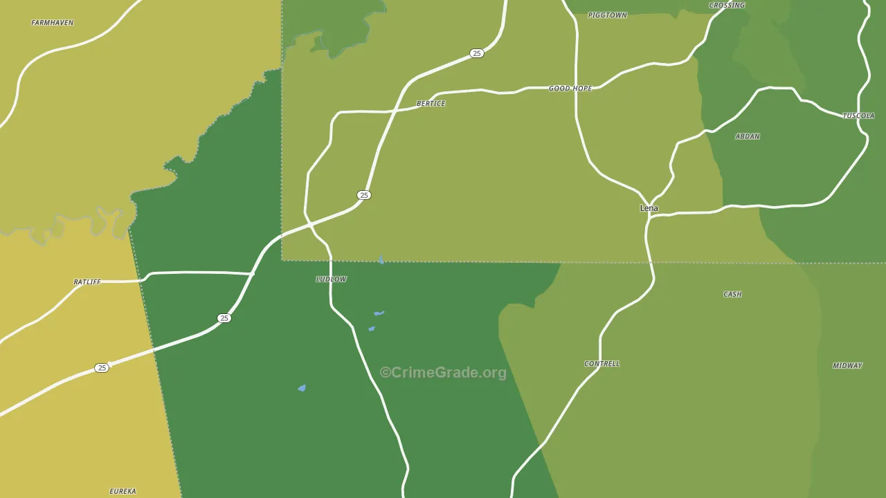 39094, MS Map of Drug-Related Crime Rates