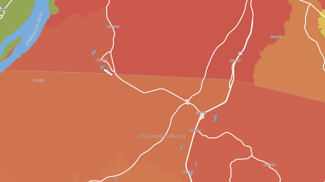 39096, MS Map of Drug-Related Crime Rates