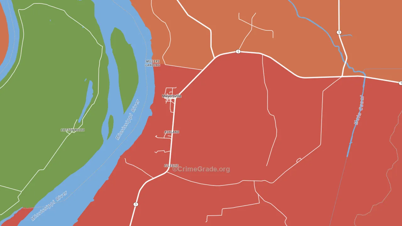 39113, MS Map of Drug-Related Crime Rates