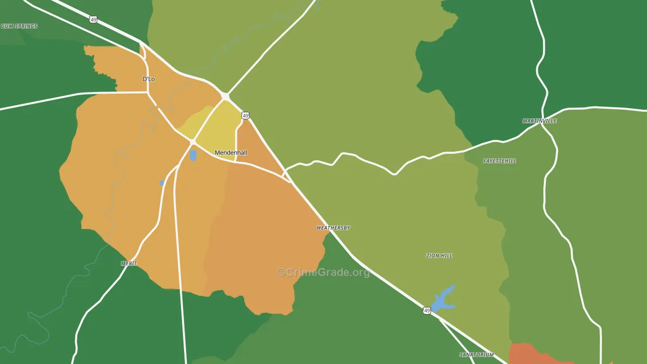 39114, MS Map of Drug-Related Crime Rates