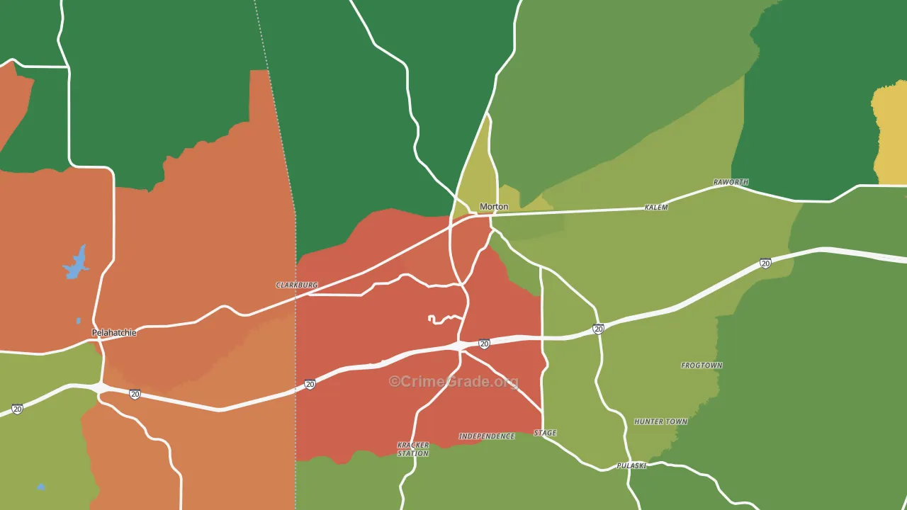 39117, MS Map of Drug-Related Crime Rates