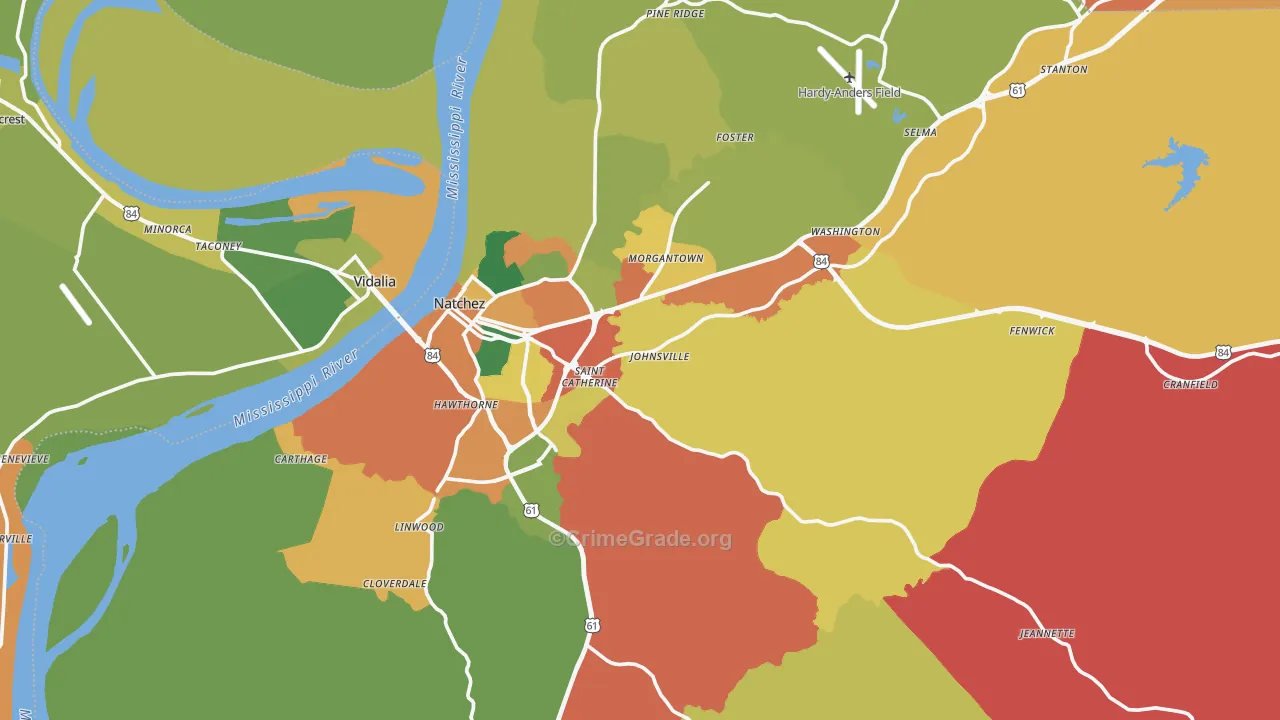 39120, MS Map of Drug-Related Crime Rates