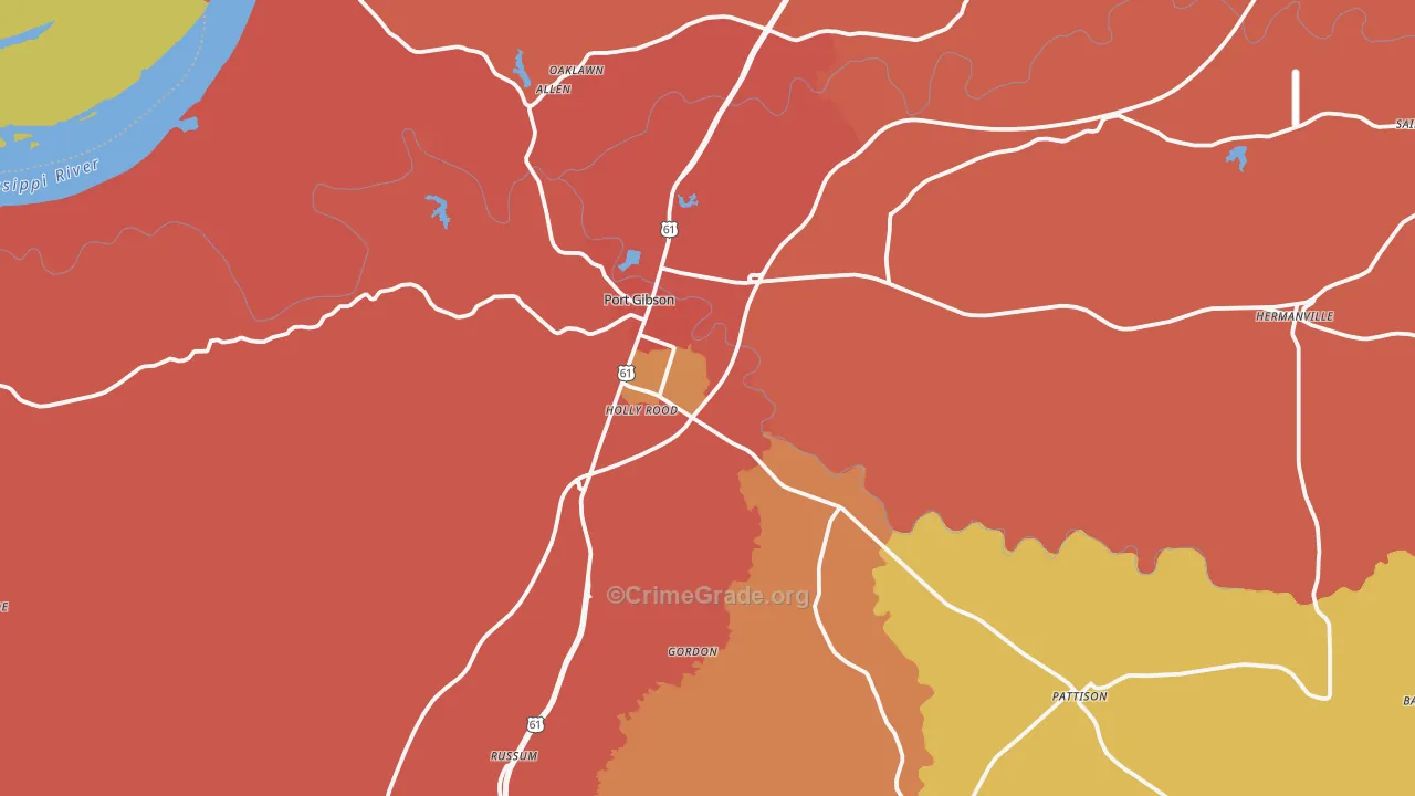 39150, MS Map of Drug-Related Crime Rates
