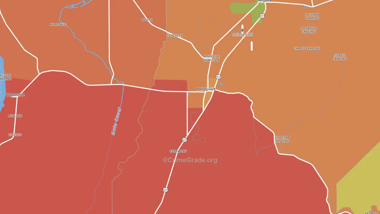 39159, MS Map of Drug-Related Crime Rates