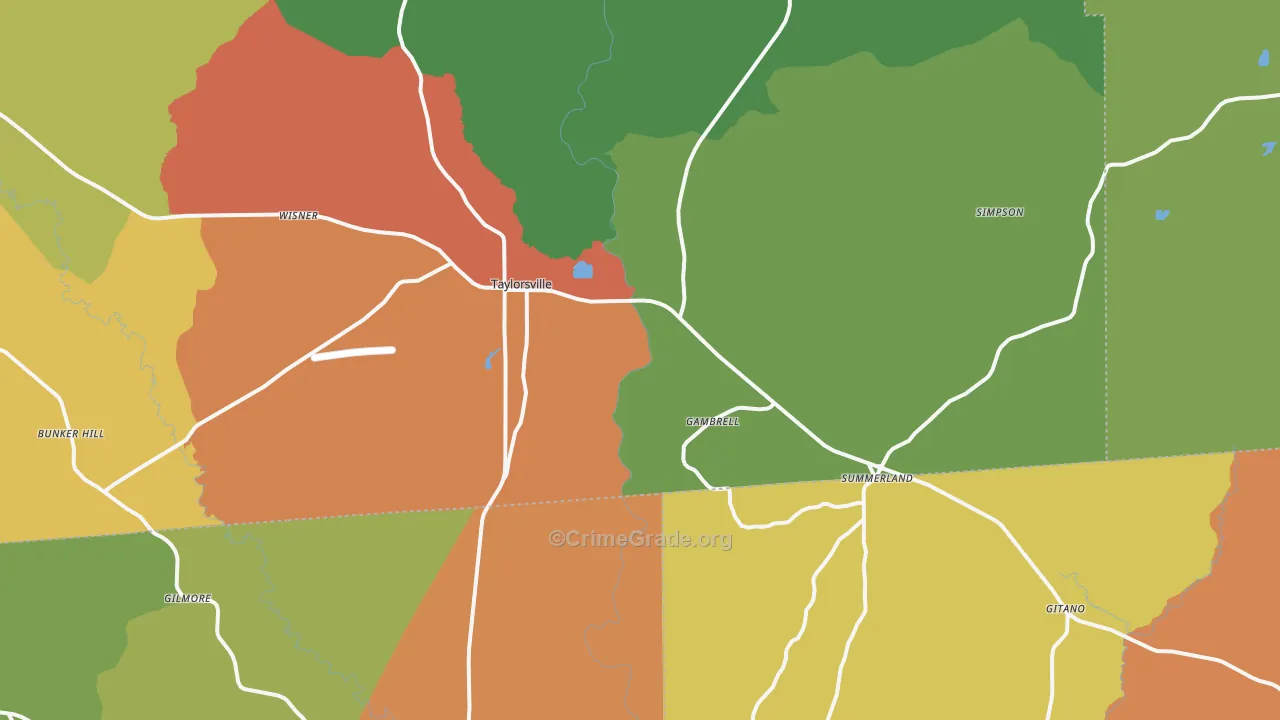 39168, MS Map of Drug-Related Crime Rates