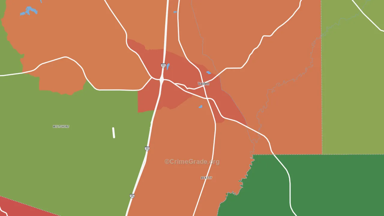 39176, MS Map of Drug-Related Crime Rates