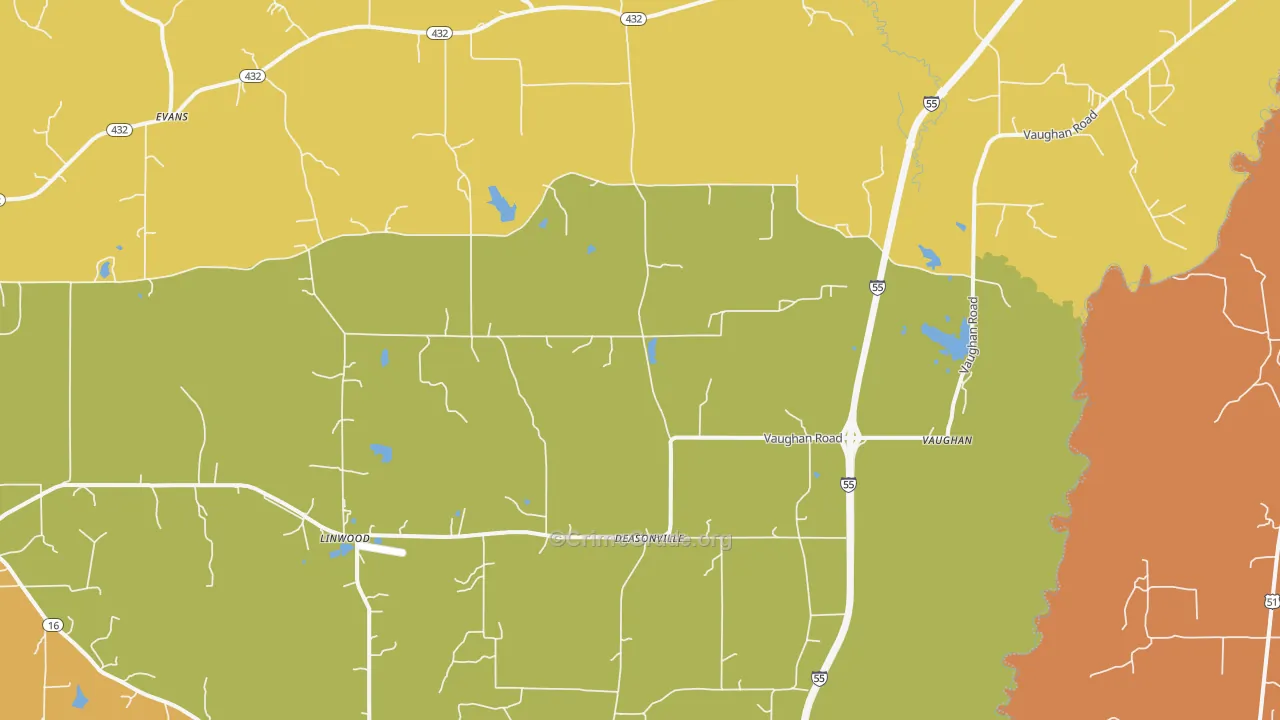 39179, MS Map of Drug-Related Crime Rates