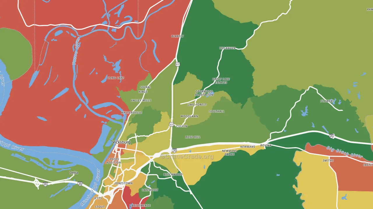 39183, MS Map of Drug-Related Crime Rates