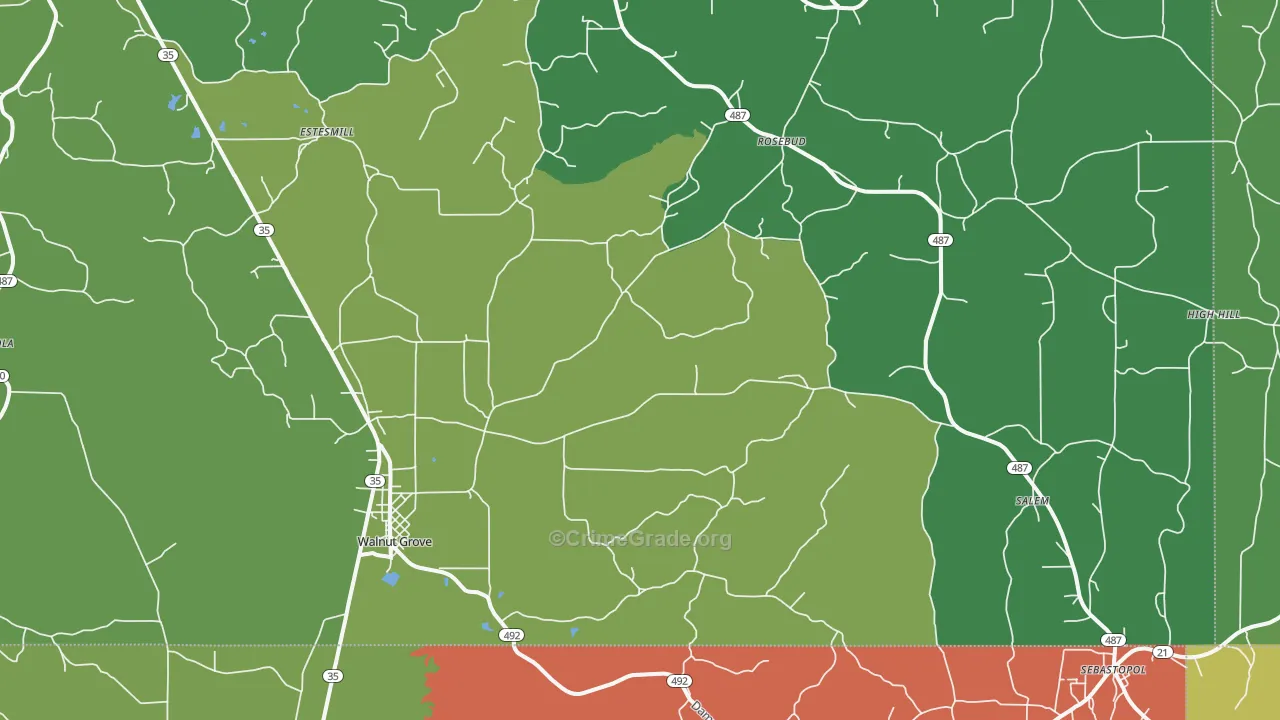 39189, MS Map of Drug-Related Crime Rates
