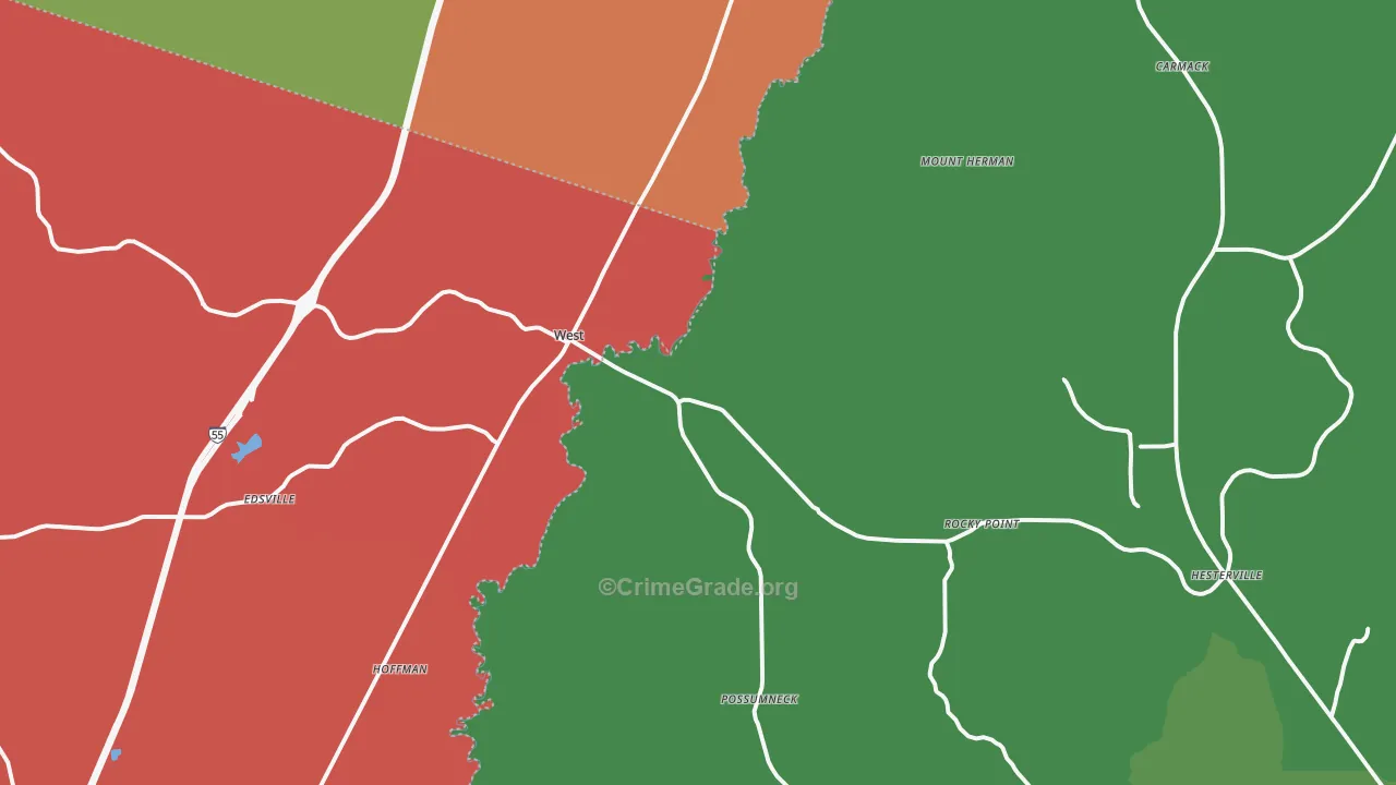 39192, MS Map of Drug-Related Crime Rates