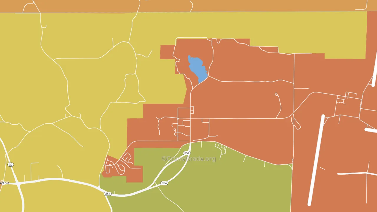 39309, MS Map of Drug-Related Crime Rates