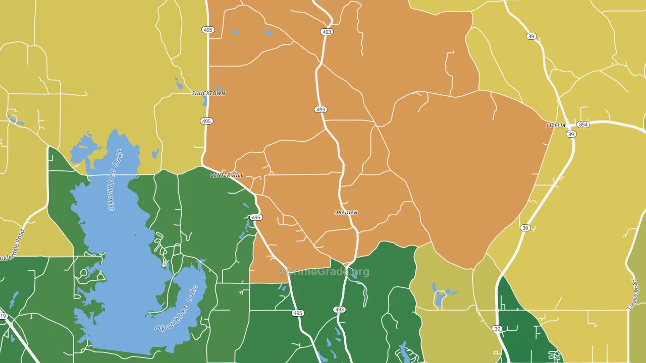 39320, MS Map of Drug-Related Crime Rates