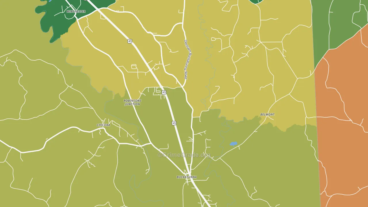 39322, MS Map of Drug-Related Crime Rates