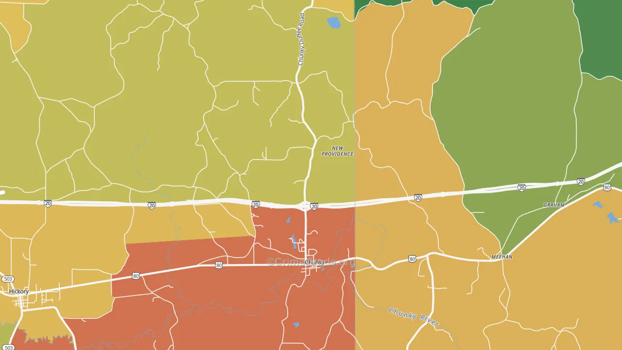 39323, MS Map of Drug-Related Crime Rates