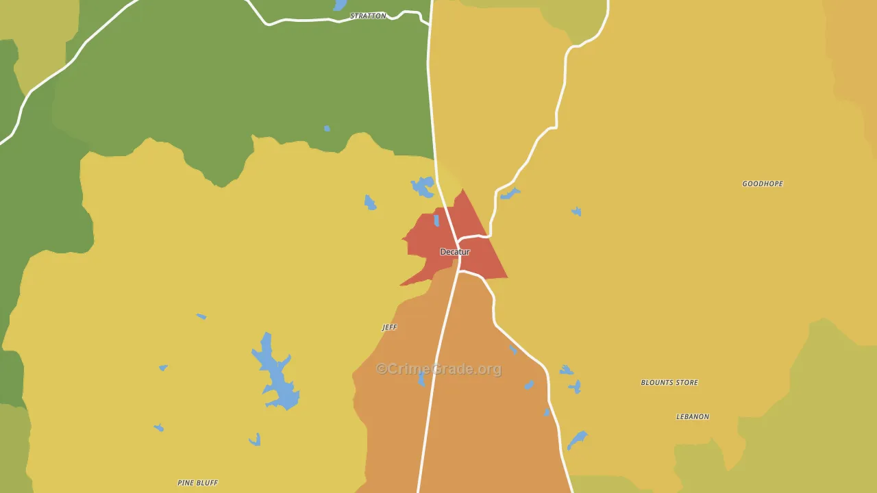 39327, MS Map of Drug-Related Crime Rates