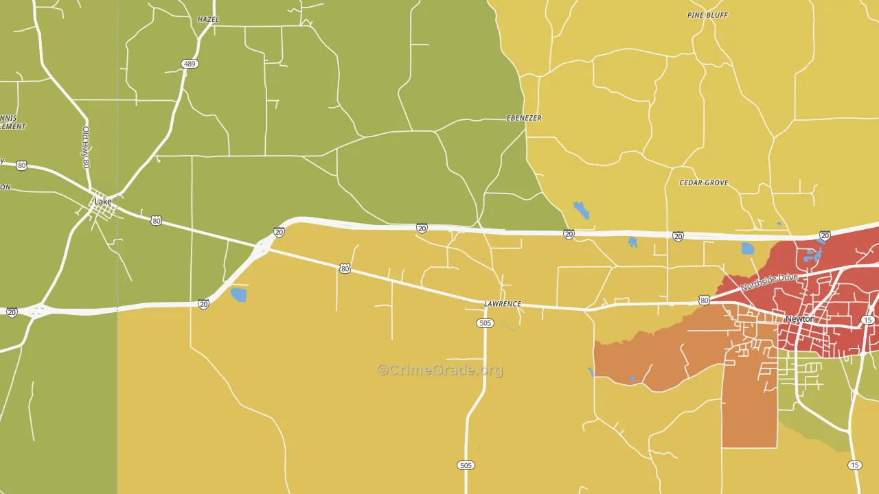 39336, MS Map of Drug-Related Crime Rates