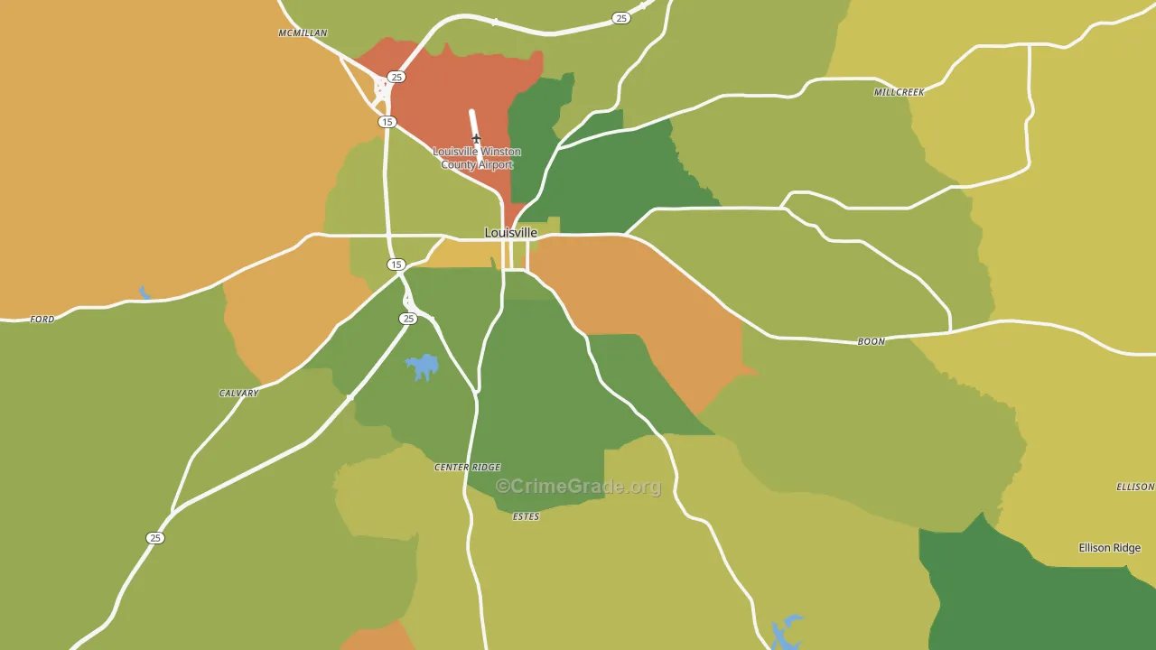 39339, MS Map of Drug-Related Crime Rates