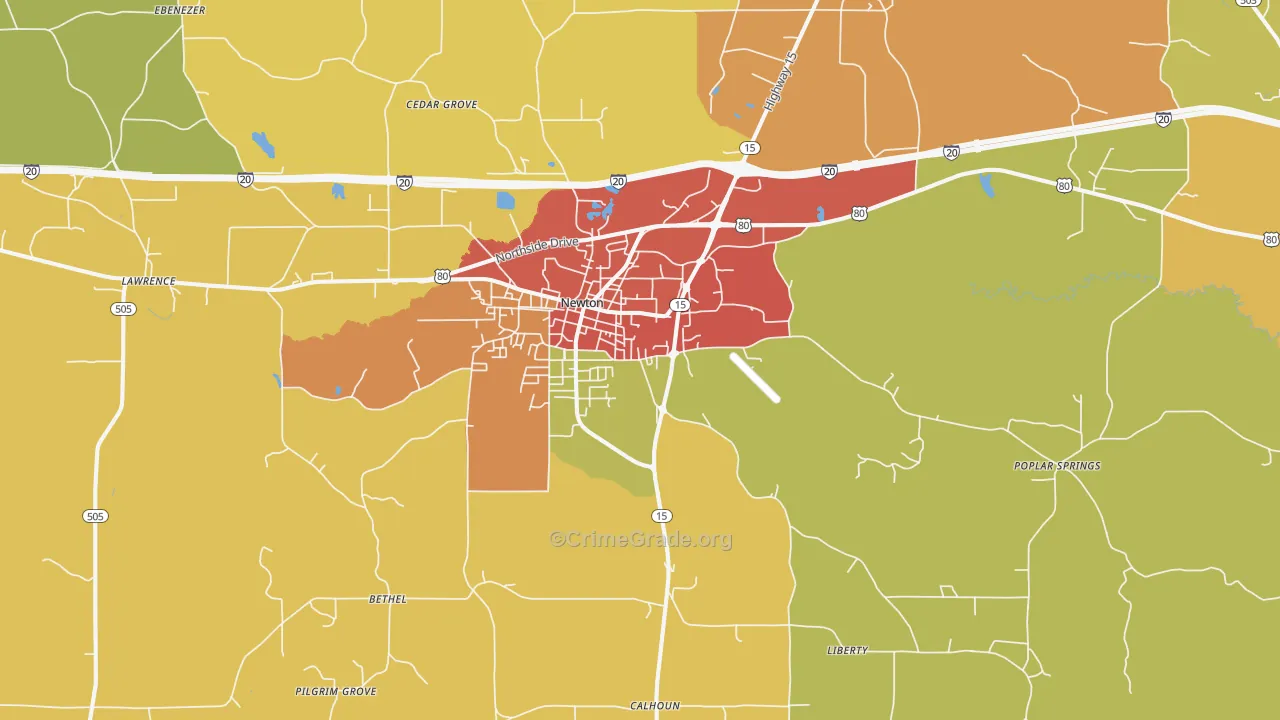 39345, MS Map of Drug-Related Crime Rates