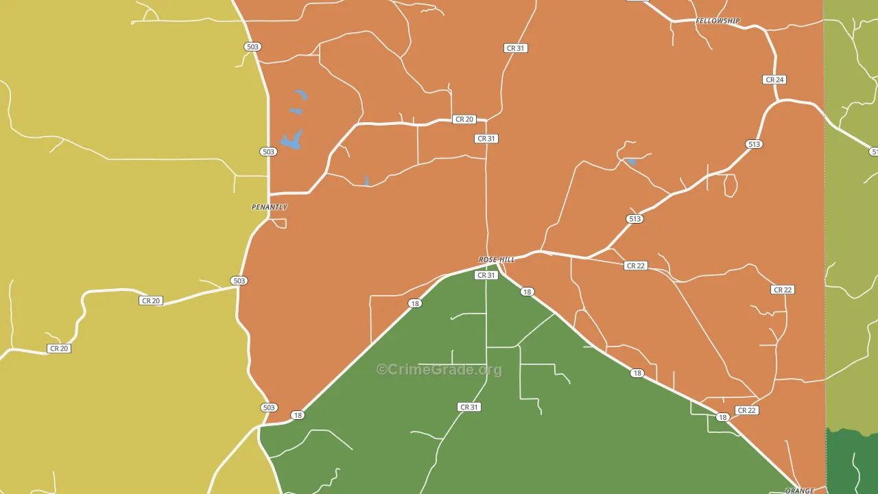 39356, MS Map of Drug-Related Crime Rates