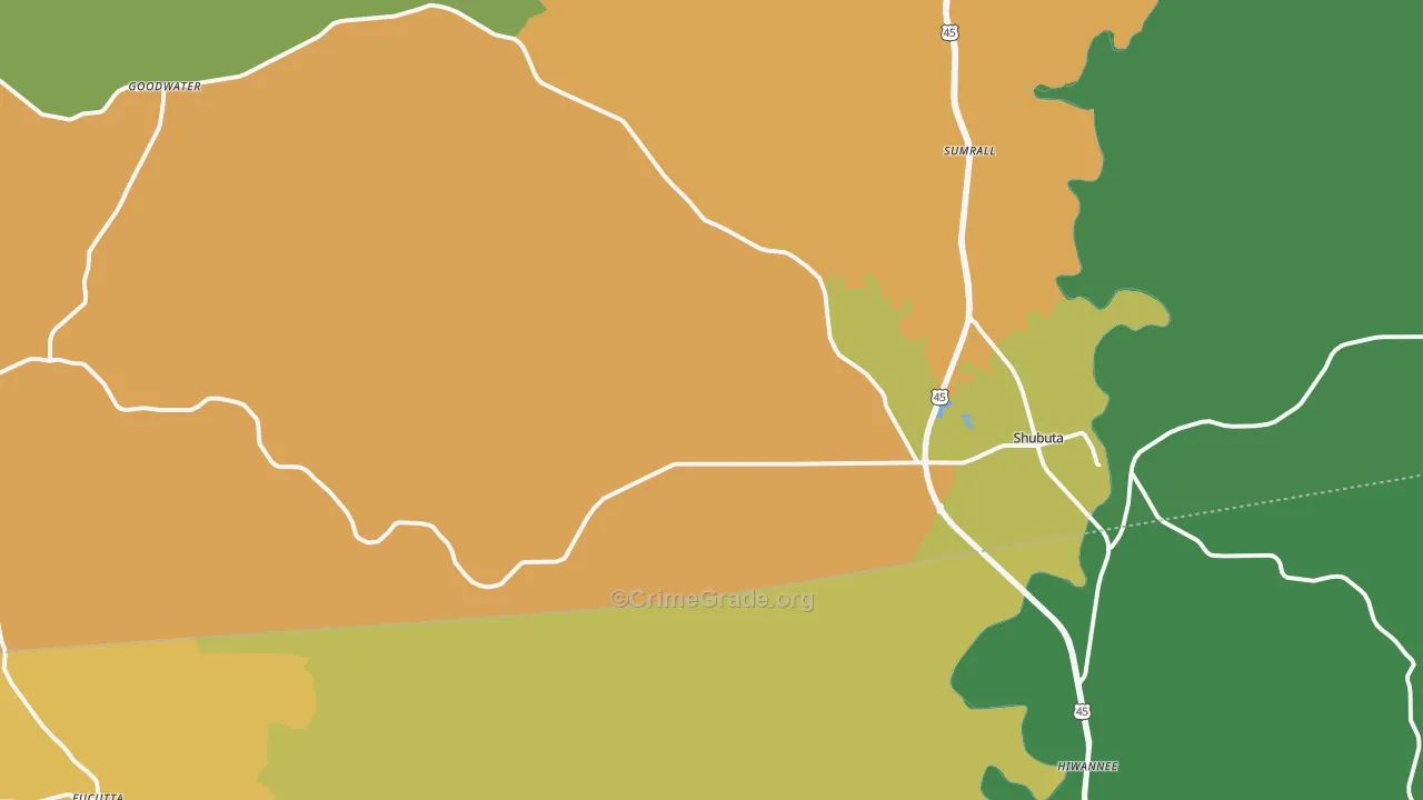 39360, MS Map of Drug-Related Crime Rates