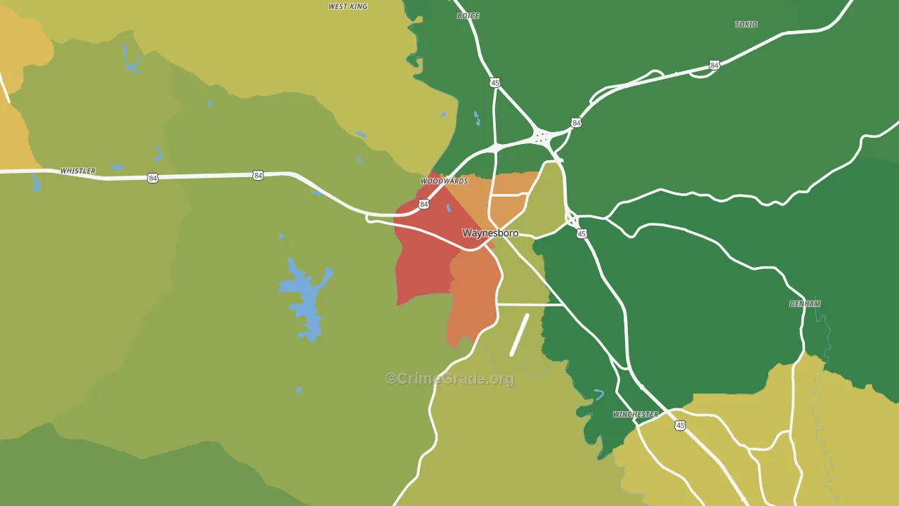 39367, MS Map of Drug-Related Crime Rates