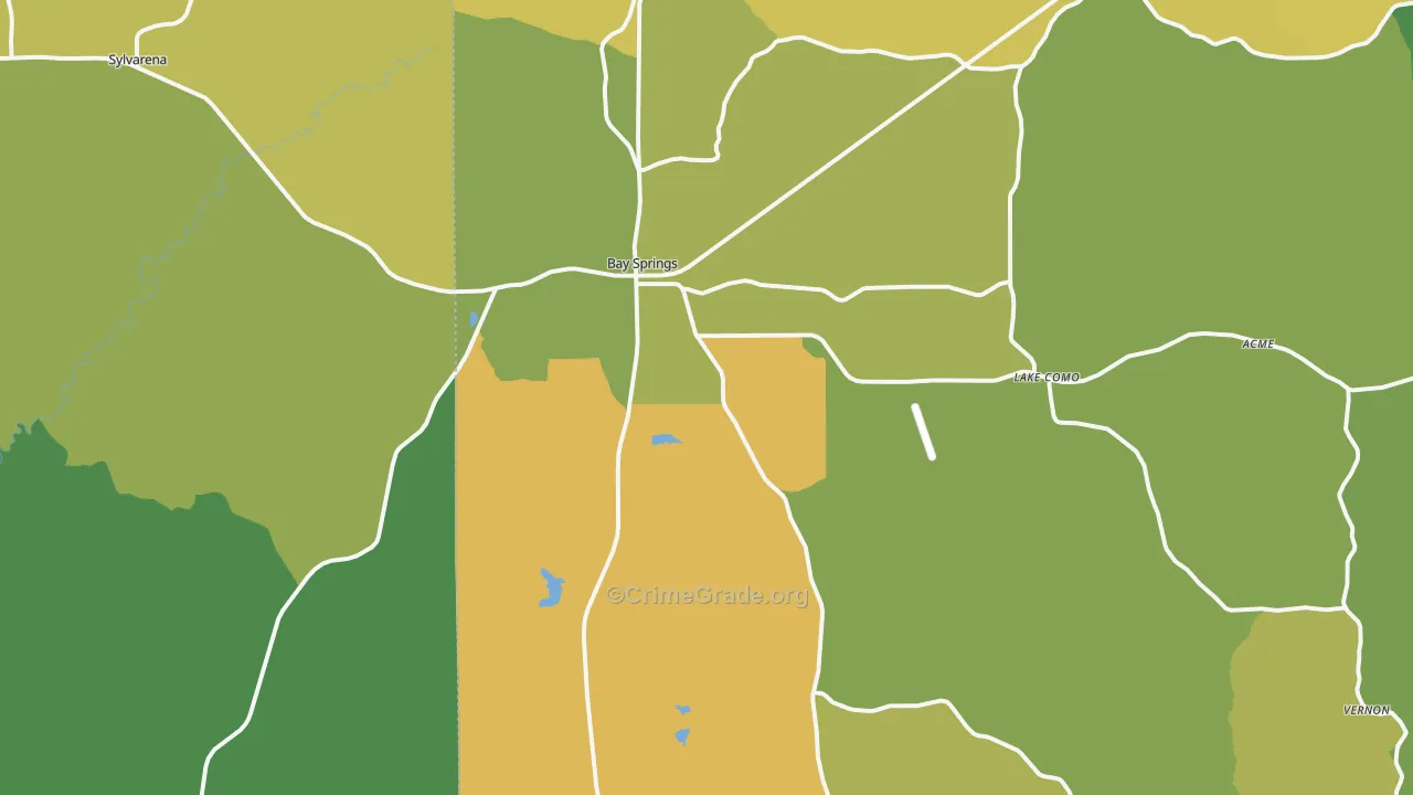 39422, MS Map of Drug-Related Crime Rates