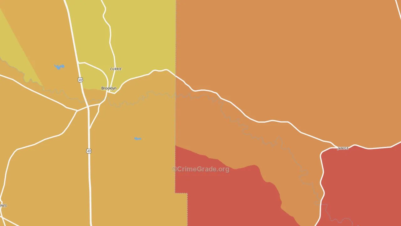 39425, MS Map of Drug-Related Crime Rates