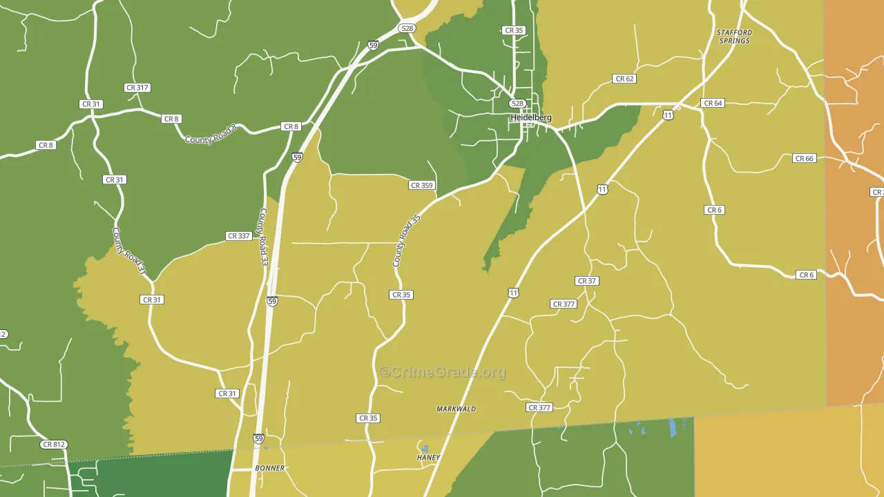 39439, MS Map of Drug-Related Crime Rates