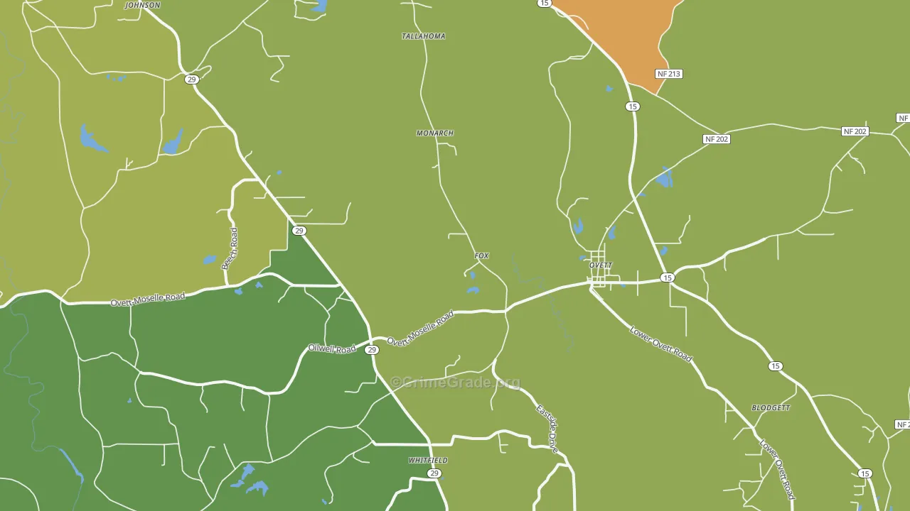 39464, MS Map of Drug-Related Crime Rates