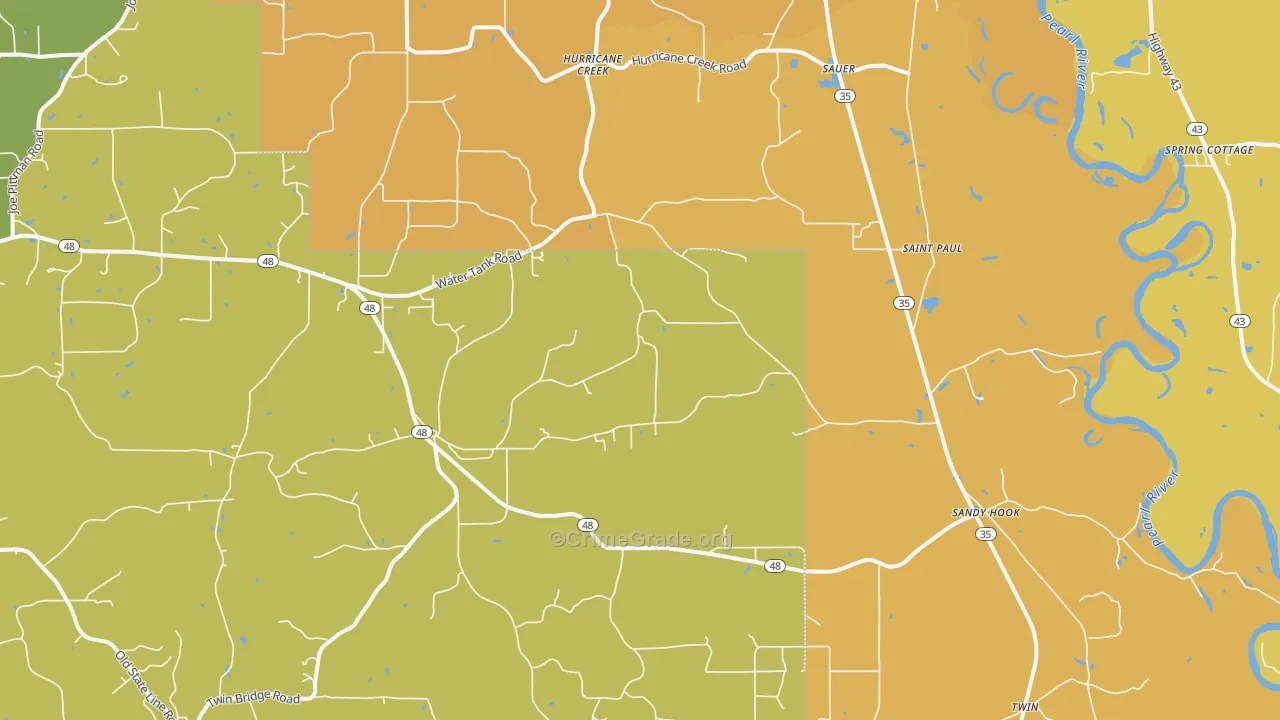 39478, MS Map of Drug-Related Crime Rates